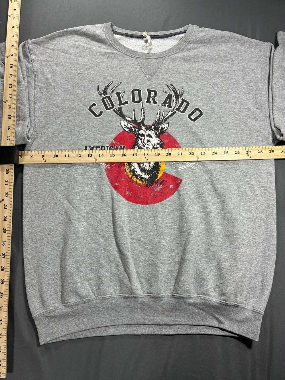 Fruit of the Loom Colorado American Original Deer Graphic Crewneck Sweatshirt